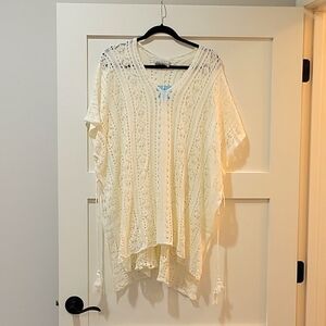 Hayden Cream Crochet Knit Tunic